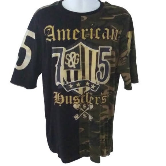 Smith & Graham Camo Graffiti Hustle Today Shirt - Picture 1 of 6